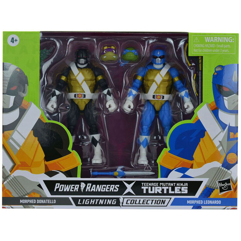 Imagen 2 de Blister Figuras Donatello + Leonardo Power Tortugas Ninja Rangers 15Cm