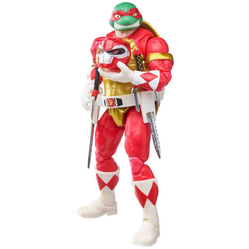 Imagen 2 de Blister Figuras Raphael + Foot Soldier Tommy Tortugas Ninja Power Rangers 15Cm