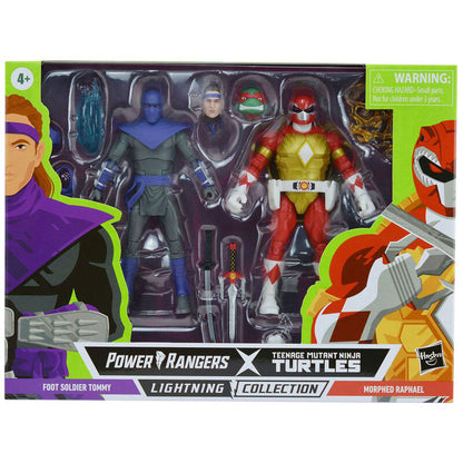 Imagen 6 de Blister Figuras Raphael + Foot Soldier Tommy Tortugas Ninja Power Rangers 15Cm