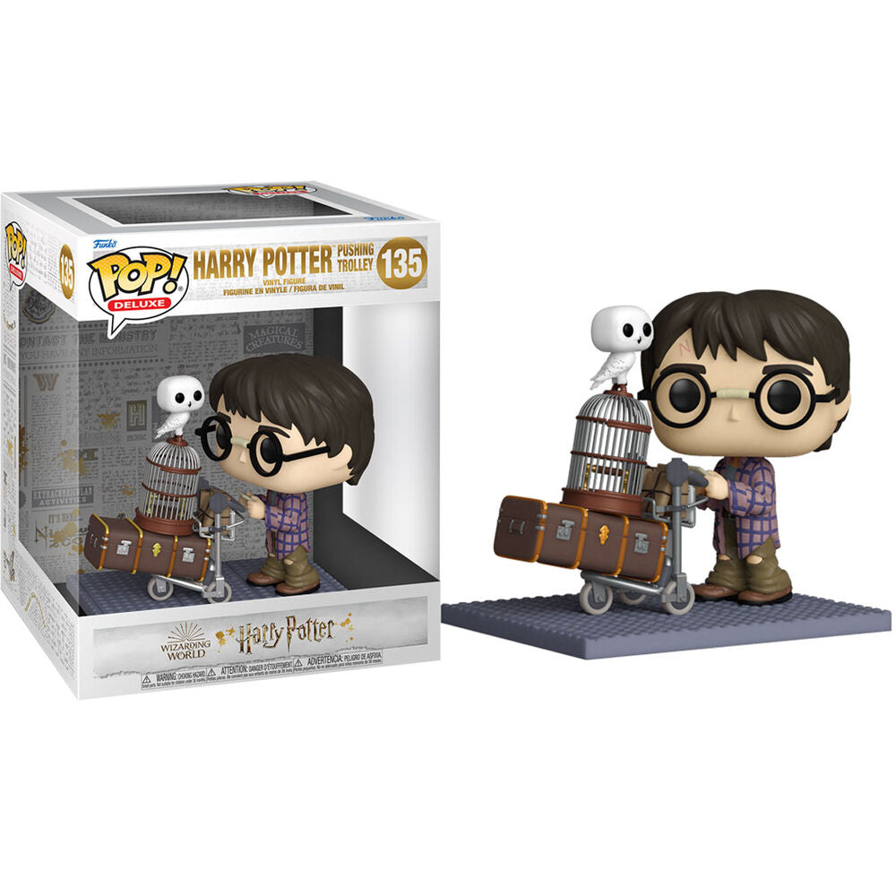 Imagen de Figura Pop Harry Potter Anniversary Harry Pushing Trolley parte de nuestra colección en Espadas y más, sitio oficial.