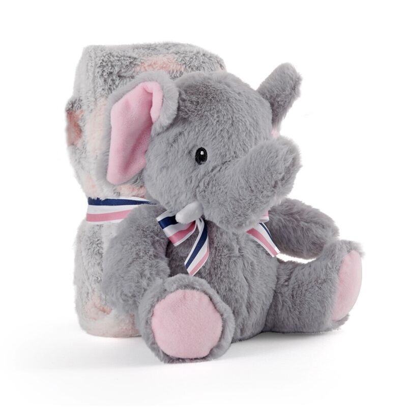 Imagen 1 de Peluche + Manta Suave Elefante Allie 22Cm