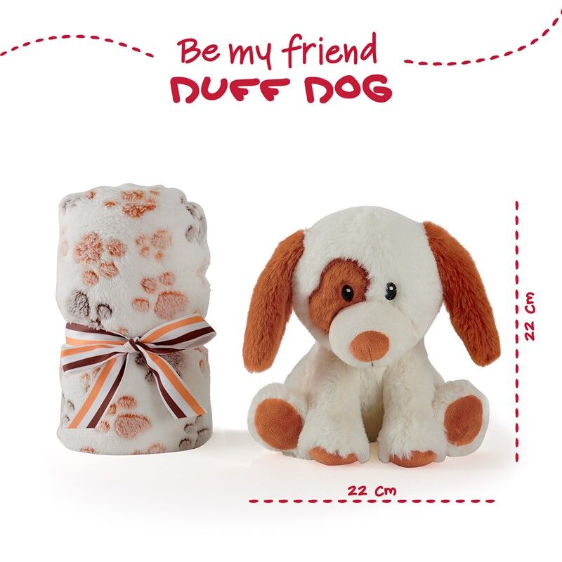 Imagen 2 de Peluche + Manta Suave Perrito Duff 22Cm