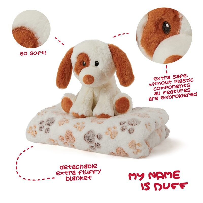 Imagen 3 de Peluche + Manta Suave Perrito Duff 22Cm