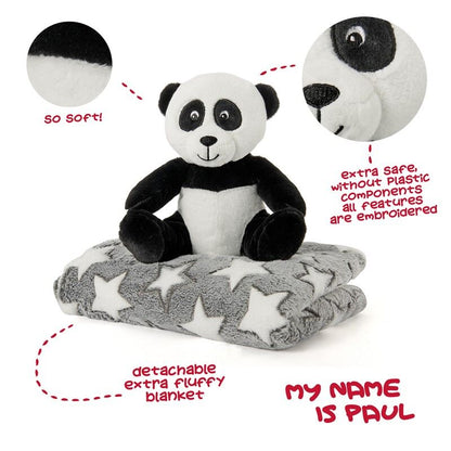 Imagen 3 de Peluche + Manta Suave Oso Panda 22Cm