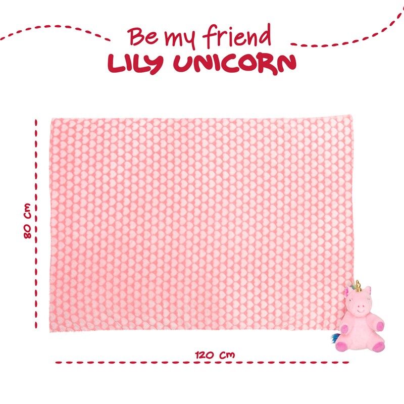 Imagen 4 de Peluche + Manta Suave Unicornio Lily 22Cm