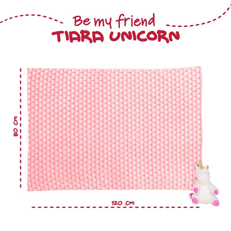 Imagen 4 de Peluche + Manta Suave Unicornio Tiara 22Cm