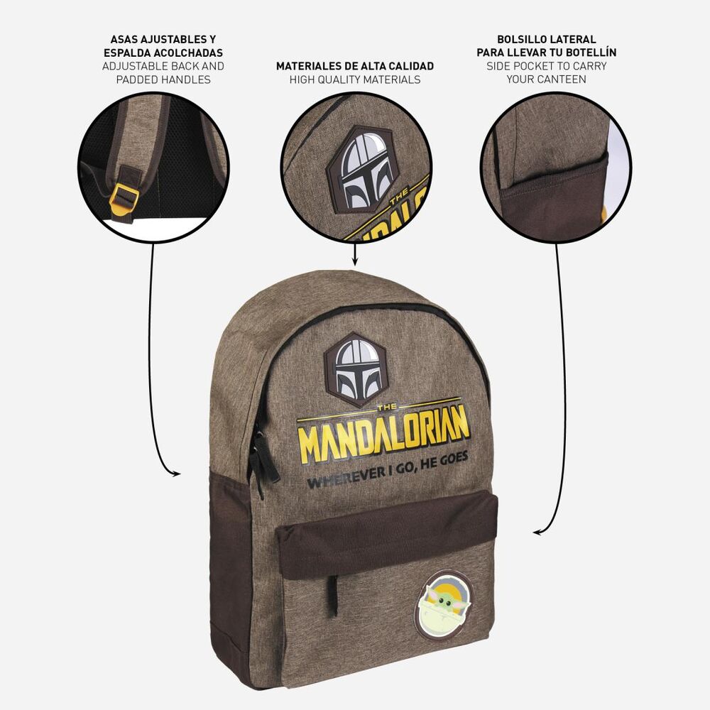 Imagen 5 de Mochila Yoda Mandalorian Star Wars 44Cm