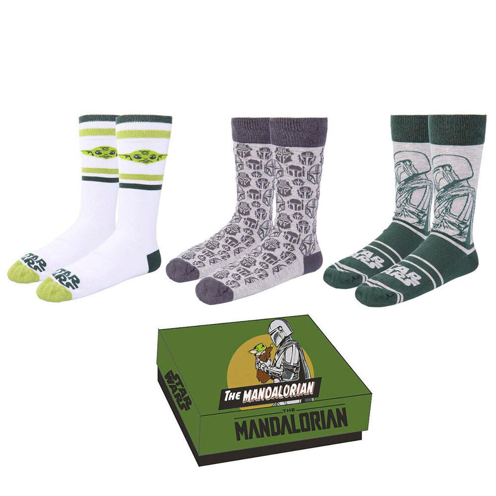 Imagen 1 - Set 3 Calcetines Mandalorian Star Wars