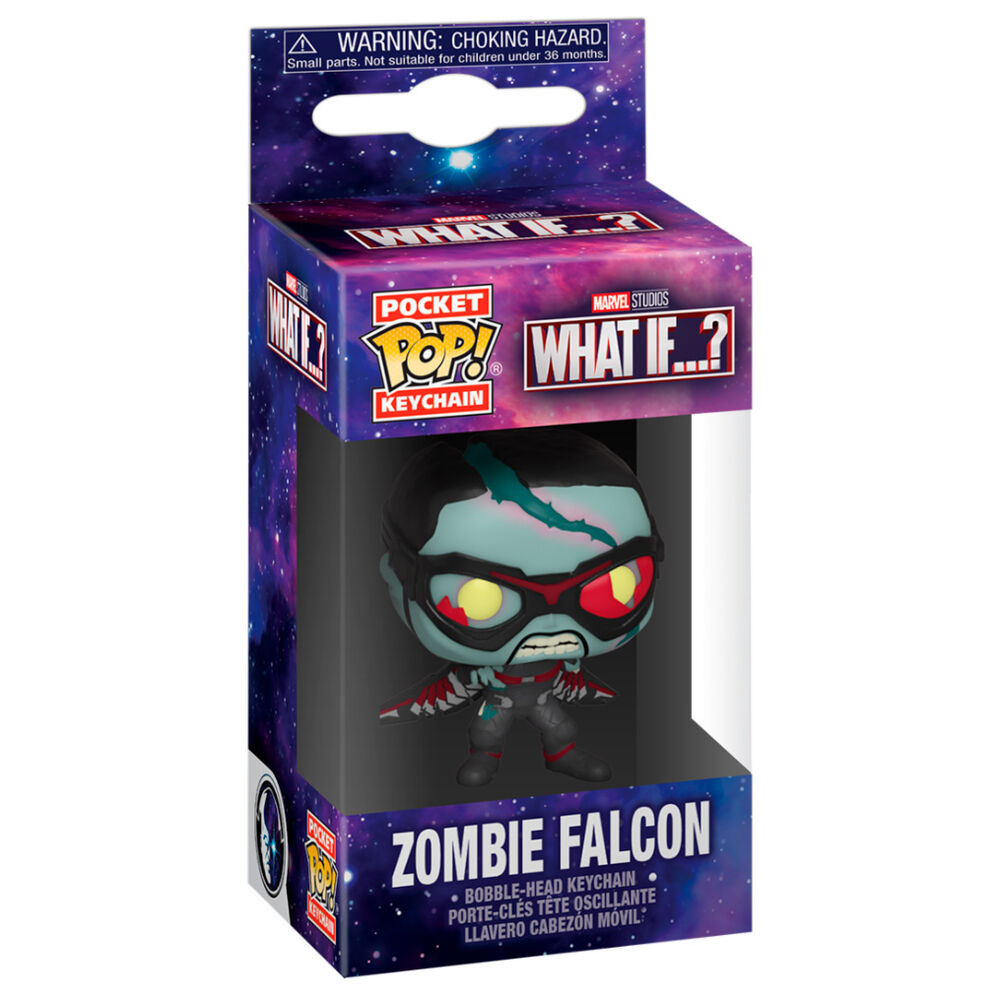 Imagen de Llavero Pocket Pop Marvel What If Zombie Falcon parte de nuestra colección en Espadas y más, sitio oficial.