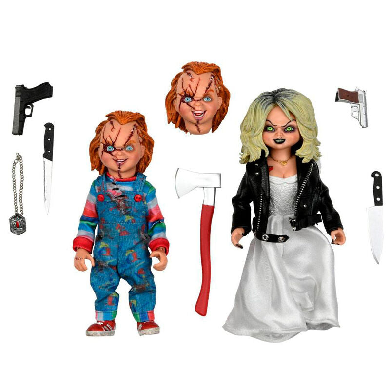 Imagen 2 de Pack 2 Figuras Clothed Chucky And Tiffany La Novia De Chucky 14Cm