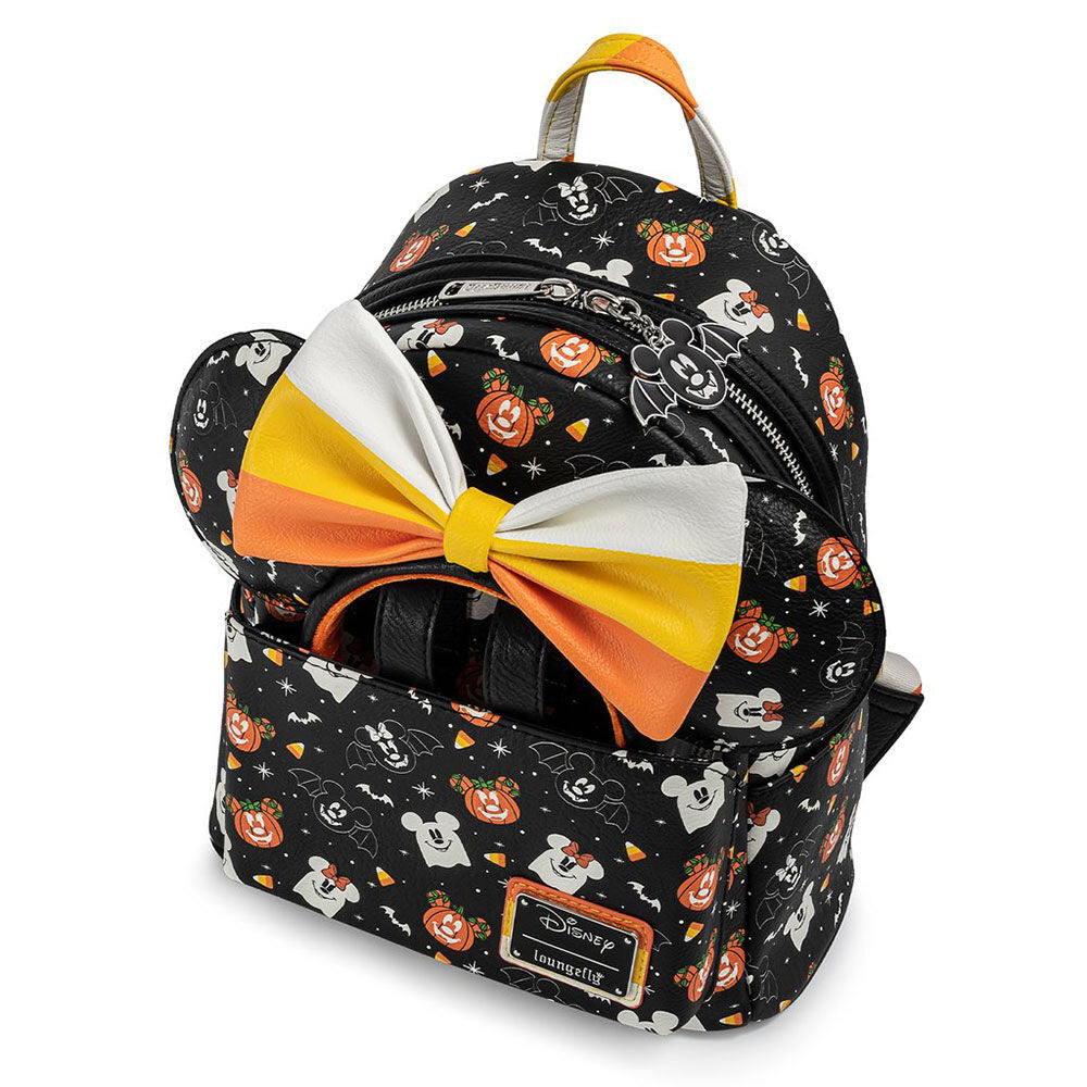 Imagen 3 de Set Mochila + Diadema Orejas Spooky Halloween Mickey And Minnie Disney  Loungefly 27Cm