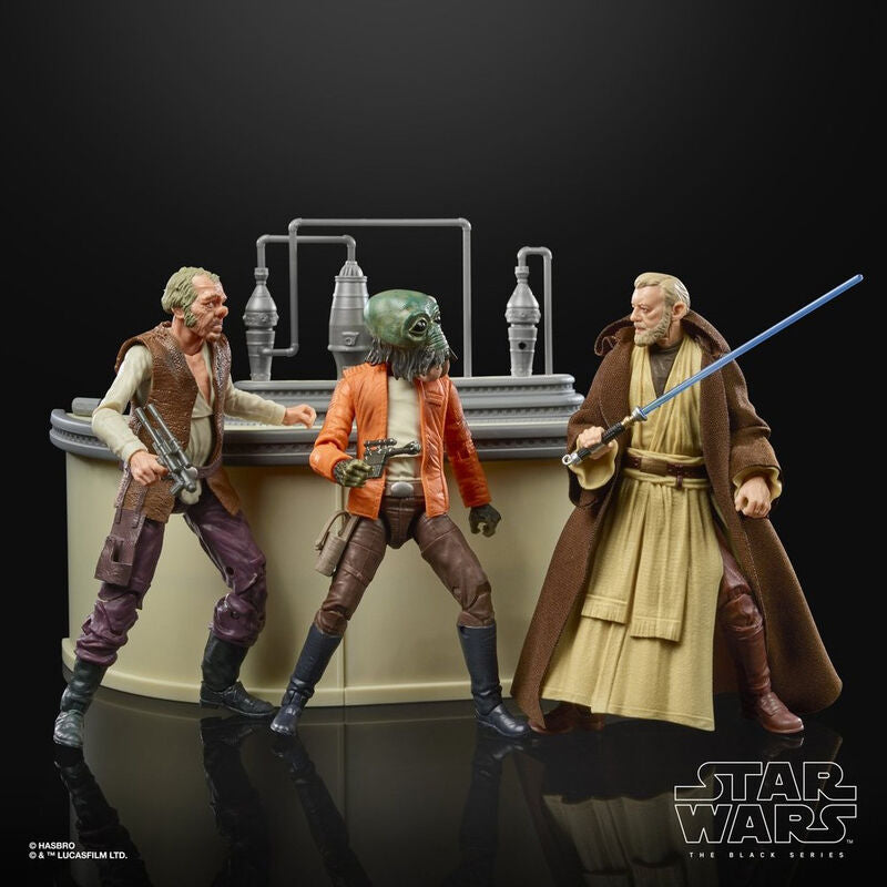 Imagen 1 de Set Figuras The Power Of The Force Cantina Showdown Black Series Star Wars 15Cm