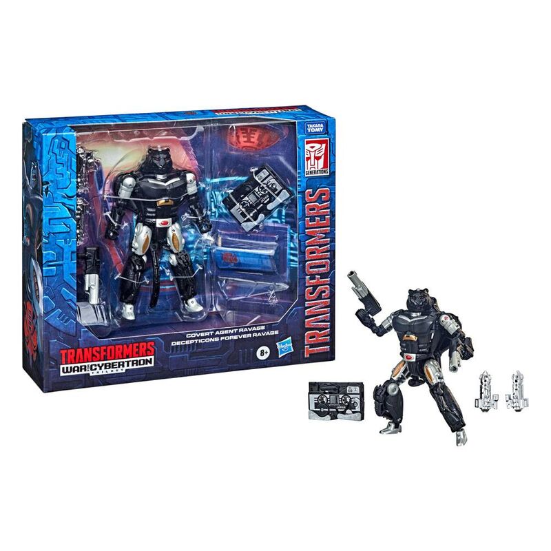 Imagen 2 de Blister Figura Covert Agent Ravage + Decepticon Forever Ravage War From Cybertron Transformers 15Cm