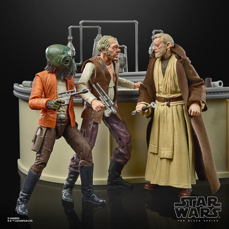 Imagen 3 de Set Figuras The Power Of The Force Cantina Showdown Black Series Star Wars 15Cm