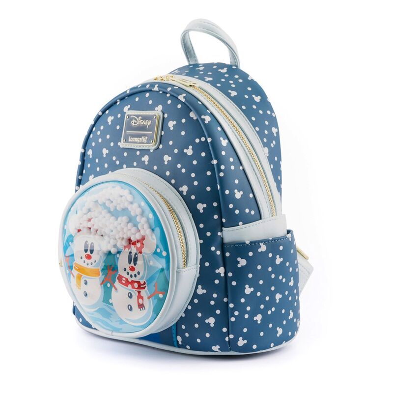 Imagen 2 de Mochila Mickey Minnie Snowman Disney Loungefly 26Cm