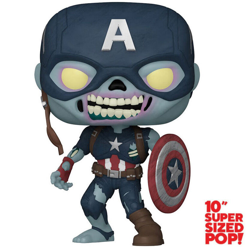 Imagen 3 de Figura Pop Marvel What If Zombie Captain America Exclusive 25Cm