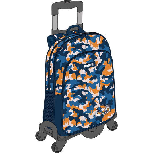 Imagen 1 de Mochila Blue Camo Fortnite + Carro Toybags 42Cm