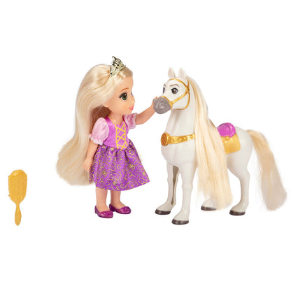 Imagen de Muñeca Rapunzel + Maximus Enredados Disney 15Cm parte de nuestra colección en Espadas y más, sitio oficial.