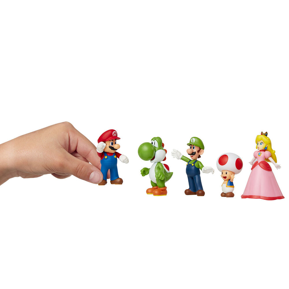 Imagen 5 de Blister 5 Figuras Super Mario Nintendo 6Cm