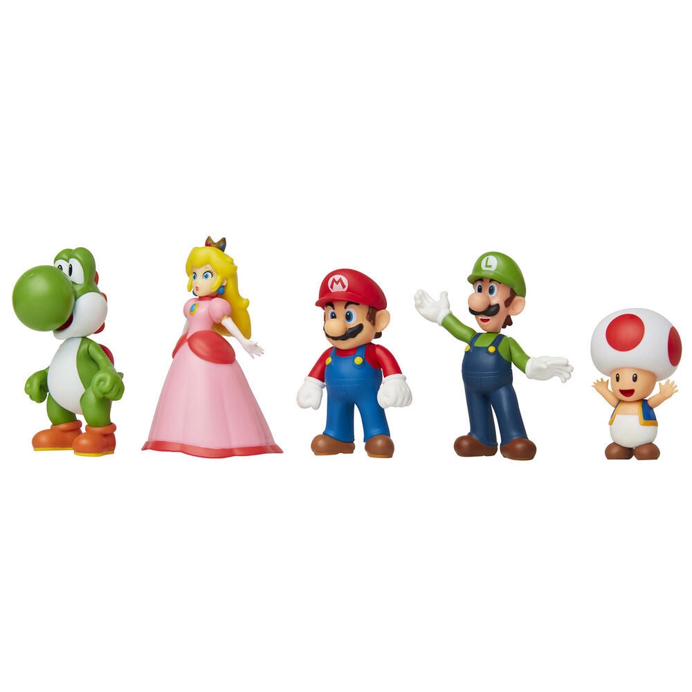 Imagen 4 de Blister 5 Figuras Super Mario Nintendo 6Cm