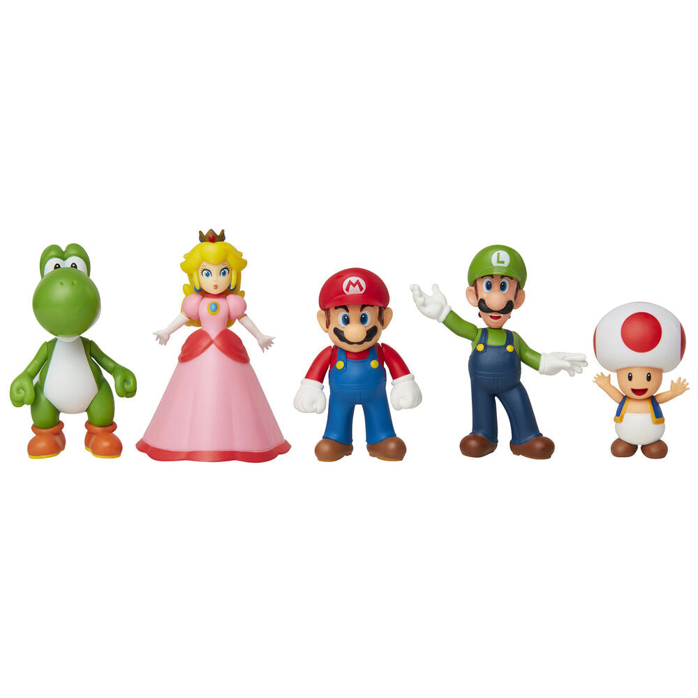 Imagen 3 de Blister 5 Figuras Super Mario Nintendo 6Cm