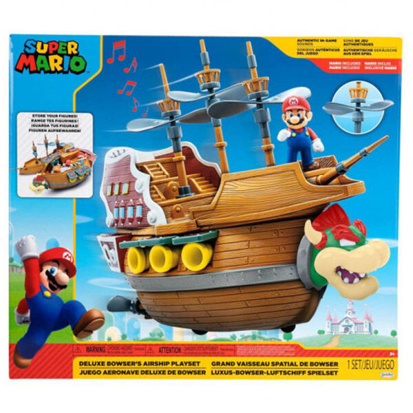 Imagen 1 de Playset Deluxe Aeronave Bowser Super Mario Nintendo