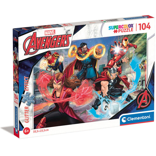 Imagen 1 de Puzzle Glitter Effect Vengadores Avengers Marvel 104Pzs
