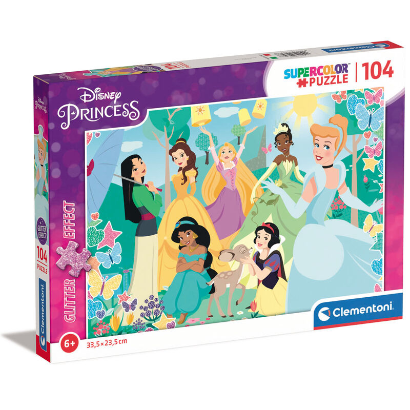 Imagen 1 de Puzzle Glitter Effect Princesas Disney 104Pzs