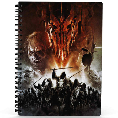 Imagen de Cuaderno 3D Ejercito El Señor De Los Anillos parte de nuestra colección en Espadas y más, sitio oficial.