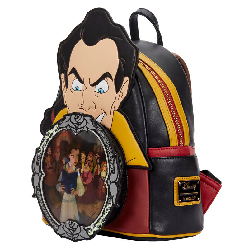 Imagen 2 de Mochila Villanos Escena Gaston La Bella Y La Bestia Disney Loungefly 26Cm