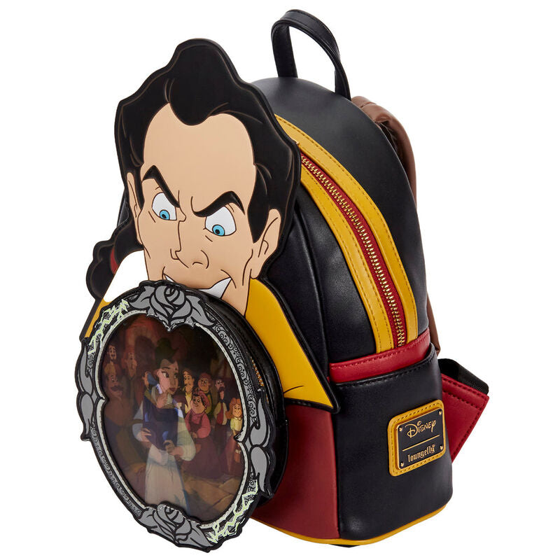 Imagen 3 de Mochila Villanos Escena Gaston La Bella Y La Bestia Disney Loungefly 26Cm