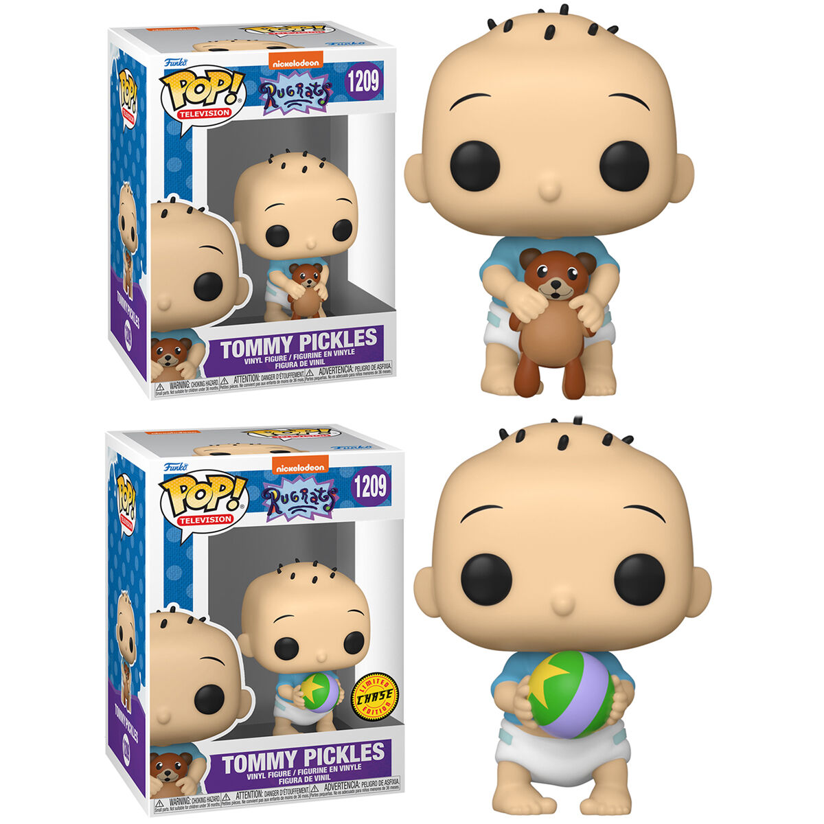 Imagen 1 de Pack 6 Figuras Pop Rugrats Tommy Pickles 5 + 1 Chase