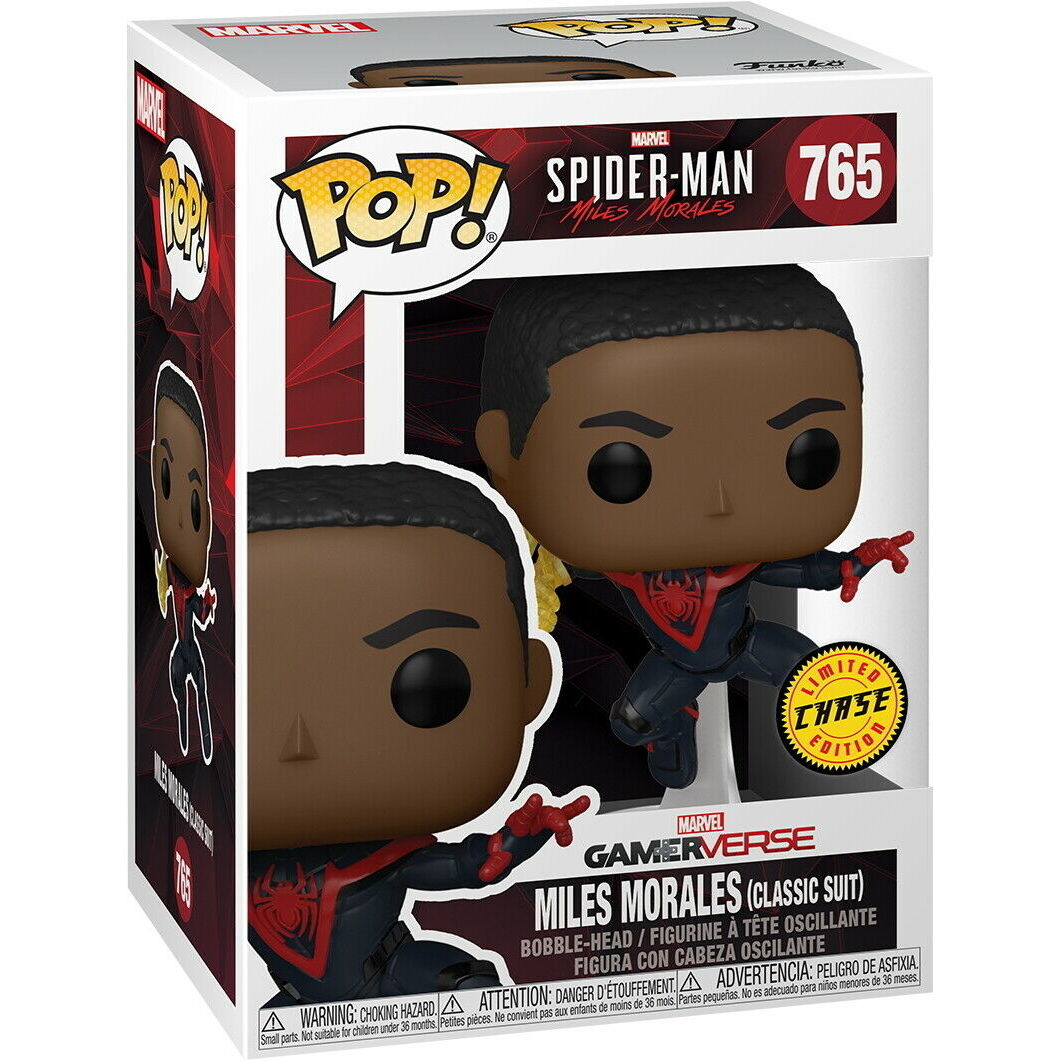 Imagen 2 de Figura Pop Spiderman Miles Morales Classic Suit Chase