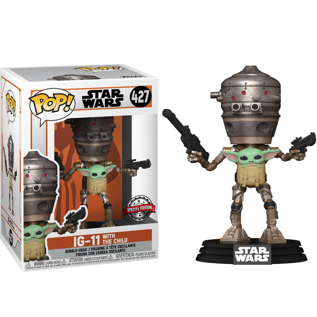 Imagen 2 - Set Figura Pop & Tee Star Wars Ig-11 With The Child Exclusive M