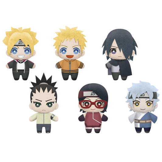 Imagen 1 de Expositor 9 Peluches Tomonui Naruto Next Generations Boruto 12Cm