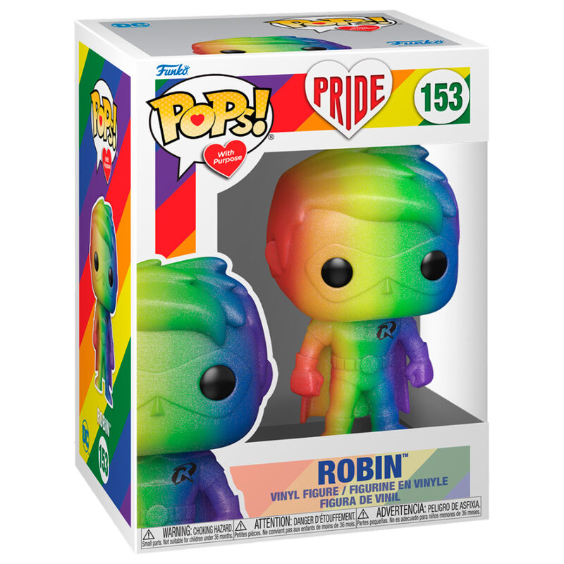 Imagen de Figura Pop Dc Comics Robin Pride parte de nuestra colección en Espadas y más, sitio oficial.