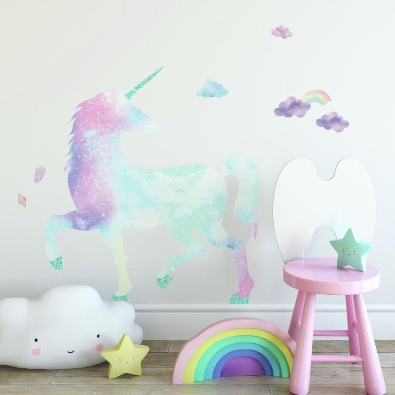 Imagen 3 de Vinilo Decorativo Unicornio De La Galaxia