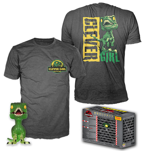 Imagen 1 - Set Figura Pop & Tee Jurassic Park Velociraptor Exclusive S