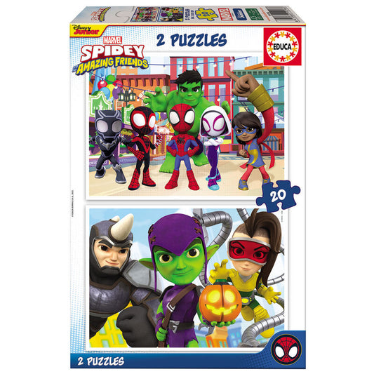 Imagen 1 de Puzzle Spidey Amazing Friends Marvel 2X20pzs