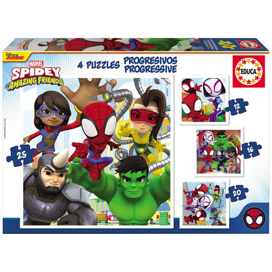 Imagen 1 de Puzzle Spidey Amazing Friends Marvel 12-16-20-25Pzs