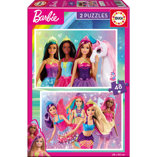Imagen 1 de Puzzle Barbie 2X48pzs