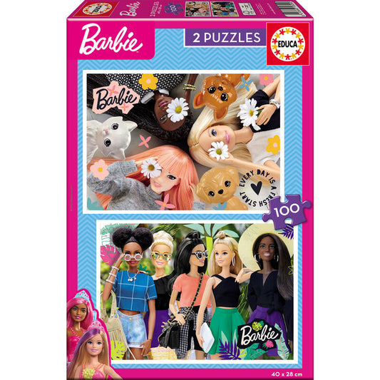 Imagen 1 de Puzzle Barbie 2X100pzs