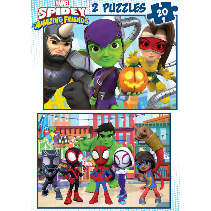 Imagen 2 de Puzzle Spidey Amazing Friends Marvel 2X20pzs