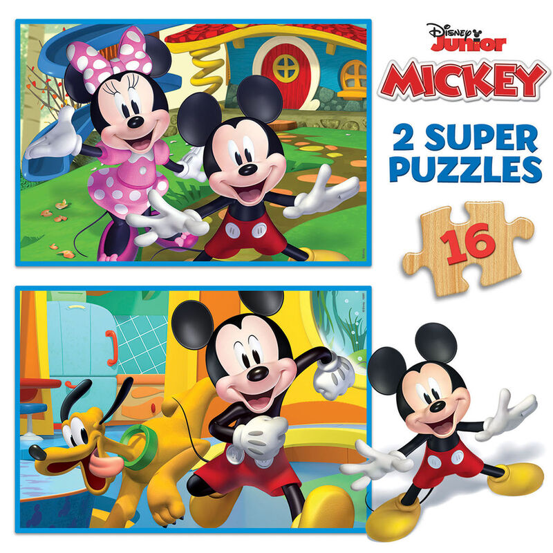 Imagen 2 de Puzzle Mickey Y Minnie Disney 16Pzs 2X16pzs