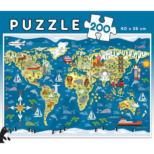 Imagen 1 de Puzzle Mapamundi 200Pzs