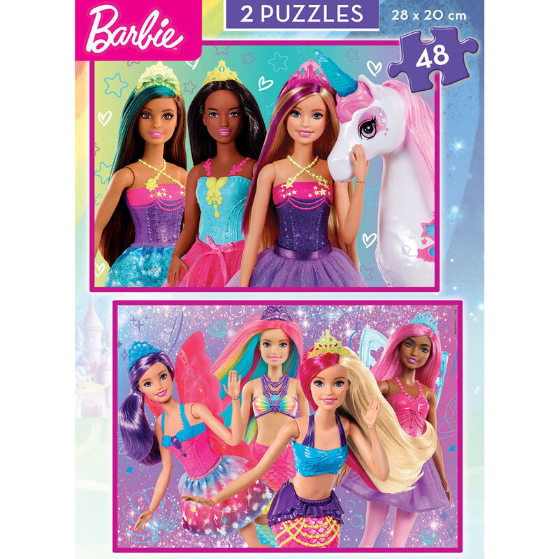 Imagen 2 de Puzzle Barbie 2X48pzs