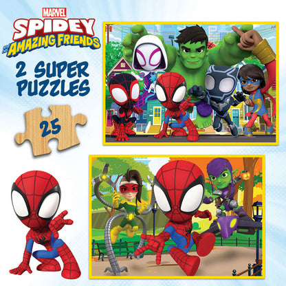 Imagen 3 de Puzzle Spidey Amazing Friends Marvel 2X25pzs