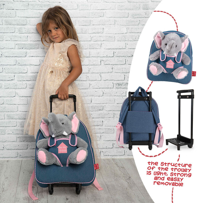 Imagen 4 - Trolley + Peluche Elefante Allie 38Cm