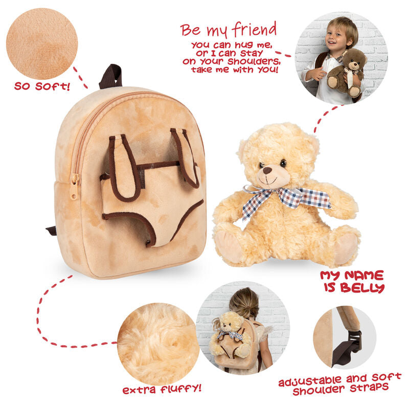 Imagen 4 - Mochila + Peluche Oso Belly 26Cm