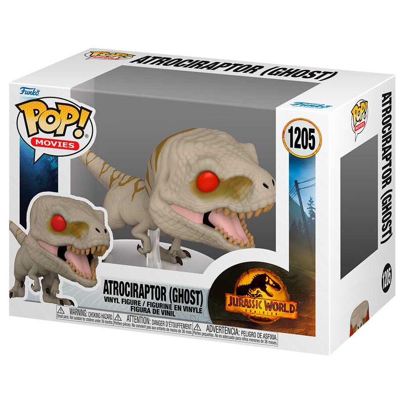 Imagen de Figura Pop Jurassic World 3 Atrociraptor Ghost parte de nuestra colección en Espadas y más, sitio oficial.